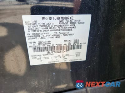 Zdjęcie 12 z 12 samochodu: 2018 FORD TAURUS SE VIN:1FAHP2D82JG104059 - miniatura