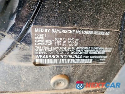Zdjęcie 12 z 12 samochodu: 2012 BMW 750 LI VIN:WBAKB8C52CC964544 - miniatura