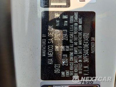 Zdjęcie 12 z 12 samochodu: 2021 KIA FORTE EX VIN:3KPF54AD1ME414972 - miniatura