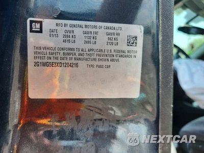 Zdjęcie 12 z 12 samochodu: 2013 CHEVROLET IMPALA LT VIN:2G1WG5E3XD1204216 - miniatura