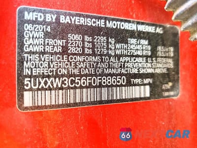 Zdjęcie 13 z 13 samochodu: 2015 BMW X4 XDRIVE28I VIN:5UXXW3C56F0F88650 - miniatura