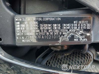Zdjęcie 10 z 10 samochodu: 2012 SUZUKI GSX-R600 VIN:JS1GN7FA1C2101544 - miniatura
