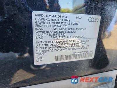 Zdjęcie 13 z 13 samochodu: 2023 AUDI SQ5 PREMIUM PLUS VIN:WA1B4AFY2P2177142 - miniatura