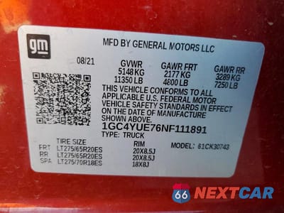 Zdjęcie 12 z 12 samochodu: 2022 CHEVROLET SILVERADO K3500 LTZ VIN:1GC4YUE76NF111891 - miniatura