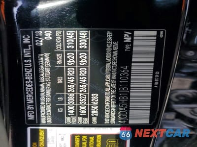 Zdjęcie 13 z 13 samochodu: 2018 MERCEDES-BENZ GLE 350 4MATIC VIN:4JGDA5HB1JB110364 - miniatura