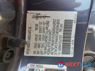 Zdjęcie 13 z 13 samochodu: 2016 HONDA CR-V EXL VIN:5J6RM4H75GL010210 - miniatura