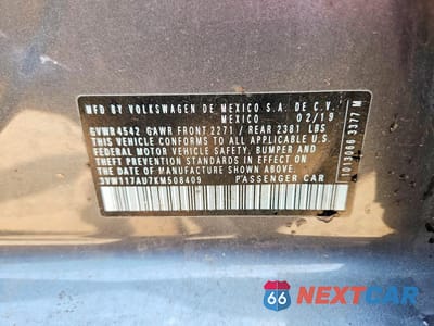Zdjęcie 12 z 12 samochodu: 2019 VOLKSWAGEN GOLF SPORTWAGEN S VIN:3VW117AU7KM508409 - miniatura
