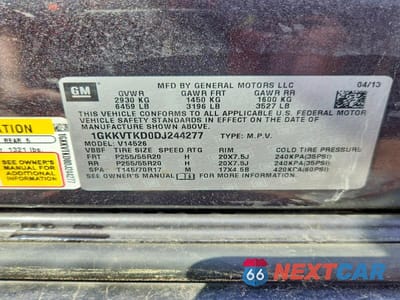 Zdjęcie 13 z 13 samochodu: 2013 GMC ACADIA DENALI VIN:1GKKVTKD0DJ244277 - miniatura