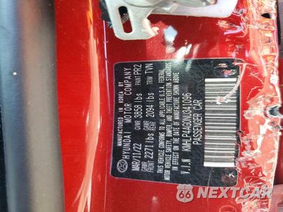 Zdjęcie 12 z 12 samochodu: 2022 HYUNDAI ELANTRA LIMITED VIN:KMHLP4AG0NU341096 - miniatura