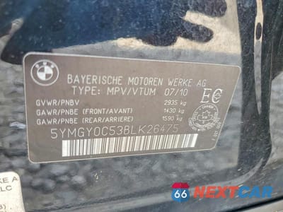 Zdjęcie 12 z 12 samochodu: 2011 BMW X5 M VIN:5YMGY0C53BLK26475 - miniatura