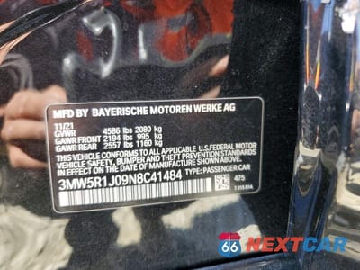 Zdjęcie 12 z 12 samochodu: 2022 BMW 330I VIN:3MW5R1J09N8C41484 - miniatura
