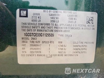 Zdjęcie 13 z 13 samochodu: 2016 CHEVROLET COLORADO LT VIN:1GCGTCE33G1129509 - miniatura
