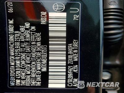 Zdjęcie 12 z 12 samochodu: 2020 TOYOTA C-HR LE VIN:NMTKHMBX8LR115173 - miniatura