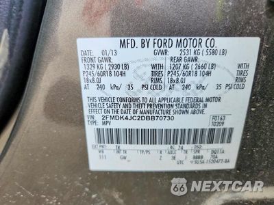 Zdjęcie 13 z 13 samochodu: 2013 FORD EDGE SEL VIN:2FMDK4JC2DBB70730 - miniatura