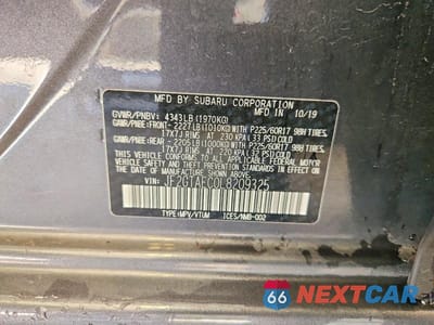 Zdjęcie 12 z 12 samochodu: 2020 SUBARU CROSSTREK PREMIUM VIN:JF2GTAEC0L8209325 - miniatura