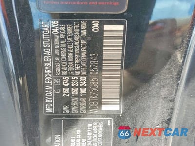 Zdjęcie 12 z 12 samochodu: 2005 MERCEDES-BENZ CLK 500 VIN:WDBTK75G85T052843 - miniatura