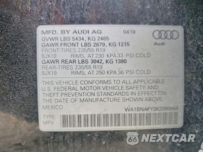 Zdjęcie 14 z 14 samochodu: 2019 AUDI Q5 PREMIUM PLUS VIN:WA1BNAFY3K2093644 - miniatura