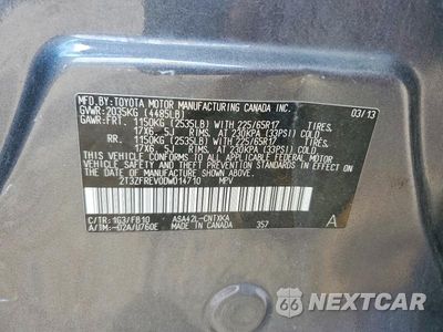 Zdjęcie 12 z 12 samochodu: 2013 TOYOTA RAV4 LE VIN:2T3ZFREV0DW014710 - miniatura