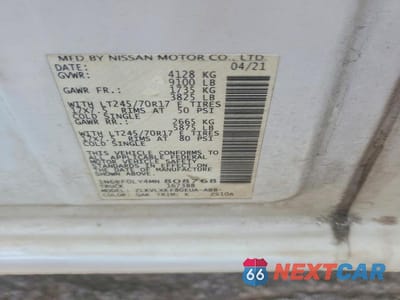 Zdjęcie 13 z 13 samochodu: 2021 NISSAN NV 2500 HD SV VIN:1N6BF0LY4MN808768 - miniatura