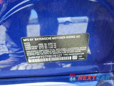 Zdjęcie 13 z 13 samochodu: 2023 BMW M340XI VIN:3MW49FF07P8D76127 - miniatura