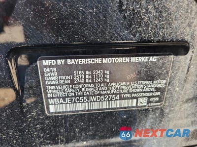 Zdjęcie 12 z 12 samochodu: 2018 BMW 540 XI VIN:WBAJE7C55JWD52754 - miniatura