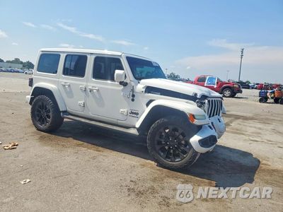 Czwarte zdjęcie samochodu z boku: 2021 JEEP WRANGLER UNLIMITED SAHARA VIN:1C4HJXENXMW528712 - miniatura