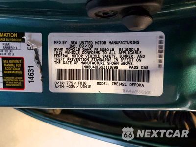 Zdjęcie 12 z 12 samochodu: 2009 TOYOTA COROLLA LE VIN:1NXBU40E69Z111699 - miniatura