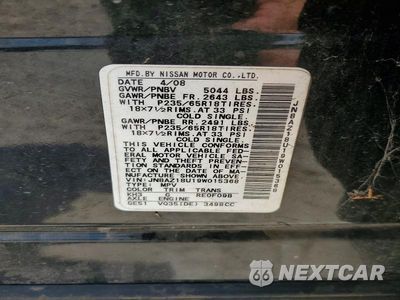 Zdjęcie 13 z 13 samochodu: 2009 NISSAN MURANO S VIN:JN8AZ18U19W015368 - miniatura