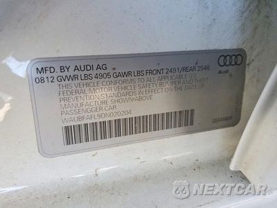 Zdjęcie 12 z 12 samochodu: 2013 AUDI A4 PREMIUM VIN:WAUBFAFL9DN020204 - miniatura