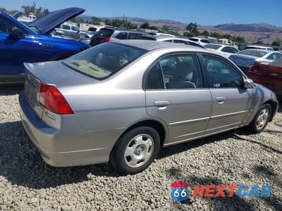 Trzecie zdjęcie samochodu z tyłu: 2005 HONDA CIVIC HYBRID VIN:JHMES96645S014865 - miniatura