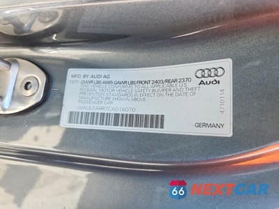 Zdjęcie 12 z 12 samochodu: 2012 AUDI A5 PREMIUM PLUS VIN:WAULFAFR7CA016070 - miniatura