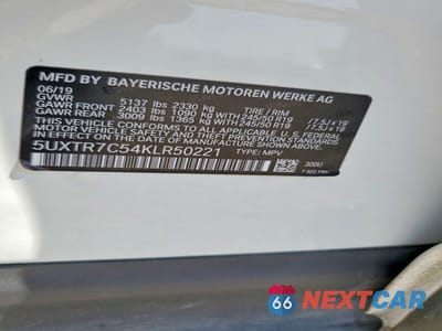 Zdjęcie 14 z 14 samochodu: 2019 BMW X3 SDRIVE30I VIN:5UXTR7C54KLR50221 - miniatura