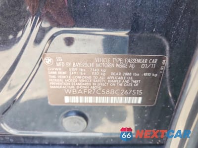 Zdjęcie 12 z 12 samochodu: 2011 BMW 535 I VIN:WBAFR7C58BC267515 - miniatura