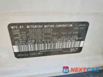 Zdjęcie 13 z 13 samochodu: 2021 MITSUBISHI OUTLANDER SPORT ES VIN:JA4ARUAU9MU022705 - miniatura