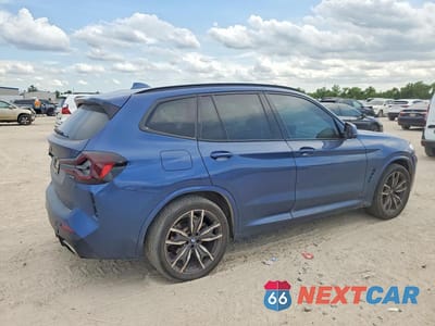Trzecie zdjęcie samochodu z tyłu: 2022 BMW X3 SDRIVE30I VIN:5UX43DP0XN9K51941 - miniatura