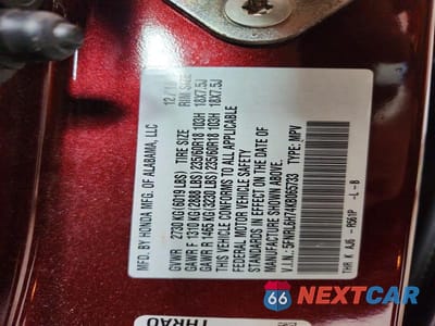 Zdjęcie 14 z 14 samochodu: 2019 HONDA ODYSSEY EXL VIN:5FNRL6H74KB065733 - miniatura