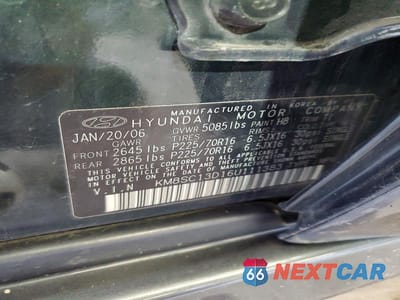 Zdjęcie 13 z 13 samochodu: 2006 HYUNDAI SANTA FE VIN:KM8SC13D16U111383 - miniatura