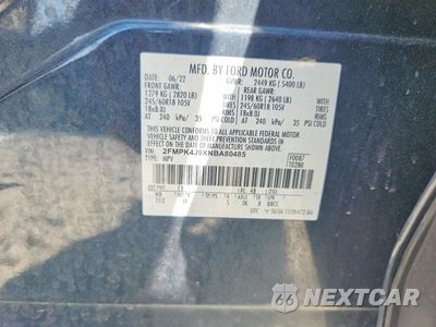 Zdjęcie 12 z 12 samochodu: 2022 FORD EDGE SEL VIN:2FMPK4J9XNBA80485 - miniatura