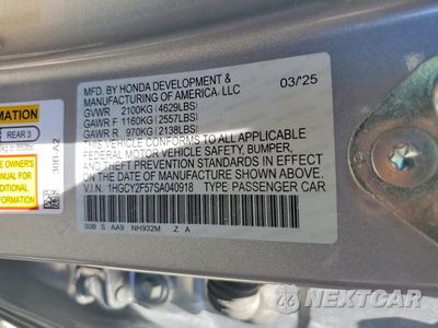 Zdjęcie 12 z 12 samochodu: 2025 HONDA ACCORD HYBRID SPORT VIN:1HGCY2F57SA040918 - miniatura