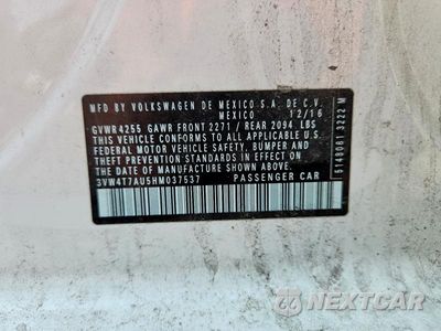 Zdjęcie 12 z 12 samochodu: 2017 VOLKSWAGEN GTI S VIN:3VW4T7AU5HM037537 - miniatura