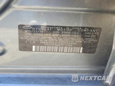 Zdjęcie 12 z 12 samochodu: 2017 HYUNDAI ELANTRA GT BASE VIN:KMHD35LH7HU374466 - miniatura