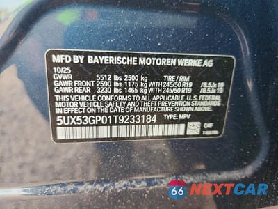 Zdjęcie 14 z 14 samochodu: 2026 BMW X3 30 XDRIVE VIN:5UX53GP01T9233184 - miniatura