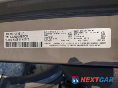 Zdjęcie 13 z 13 samochodu: 2026 RAM PROMASTER 2500 DELIVERY VAN VIN:3C6LRVDGXTE174569 - miniatura