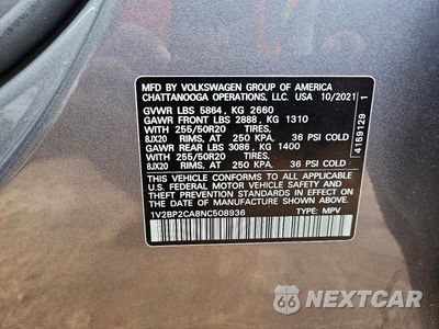 Zdjęcie 14 z 14 samochodu: 2022 VOLKSWAGEN ATLAS SEL VIN:1V2BP2CA8NC508936 - miniatura