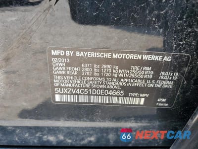 Zdjęcie 13 z 13 samochodu: 2013 BMW X5 XDRIVE35I VIN:5UXZV4C51D0E04665 - miniatura