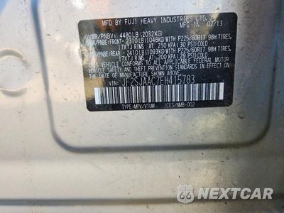 Zdjęcie 12 z 12 samochodu: 2014 SUBARU FORESTER 2.5I VIN:JF2SJAAC7EH415783 - miniatura