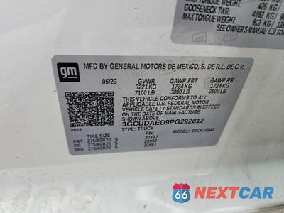 Zdjęcie 12 z 12 samochodu: 2023 CHEVROLET SILVERADO K1500 VIN:3GCUDAED9PG292812 - miniatura