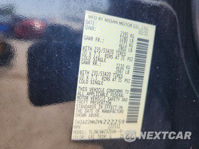 Zdjęcie 14 z 14 samochodu: 2015 NISSAN MURANO PLATINUM VIN:5N1AZ2MH2FN222259 - miniatura
