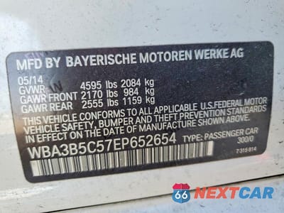 Zdjęcie 12 z 12 samochodu: 2014 BMW 328 XI SULEV VIN:WBA3B5C57EP652654 - miniatura