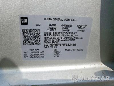 Zdjęcie 12 z 12 samochodu: 2022 GMC SIERRA K2500 DENALI VIN:1GT49REY6NF153416 - miniatura